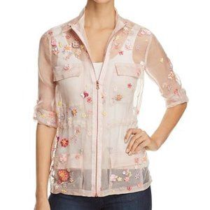 Elie Tahari Katya Embellished Silk Jacket NWT